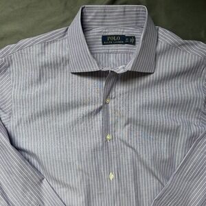 Polo Ralph Lauren Purple Striped Button Down Shirt Mens 17/32/33